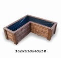donica narożna 110x110x40x38