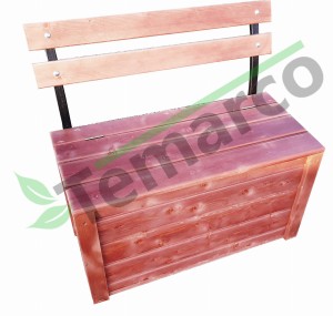 kufer z oparciem na stelażu 85x40x48