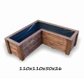donica narożna 110x110x50x26