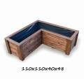 donica narożna 110x110x40x48