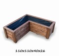 donica narożna 110x110x40x26