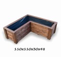 donica narożna 110x110x30x48