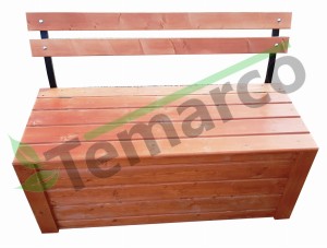 kufer z oparciem na stelażu 120x50x48